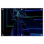 Screen Glitch Broken  Crack  Fracture  Glass Pattern Banner and Sign 6  x 4 