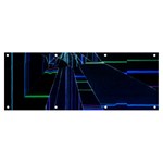 Screen Glitch Broken  Crack  Fracture  Glass Pattern Banner and Sign 8  x 3 