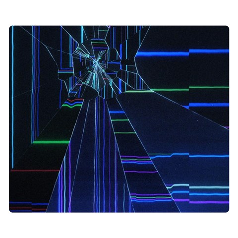 Screen Glitch Broken  Crack  Fracture  Glass Pattern One Side Premium Plush Fleece Blanket (Small) from ArtsNow.com 50 x40  Blanket Front