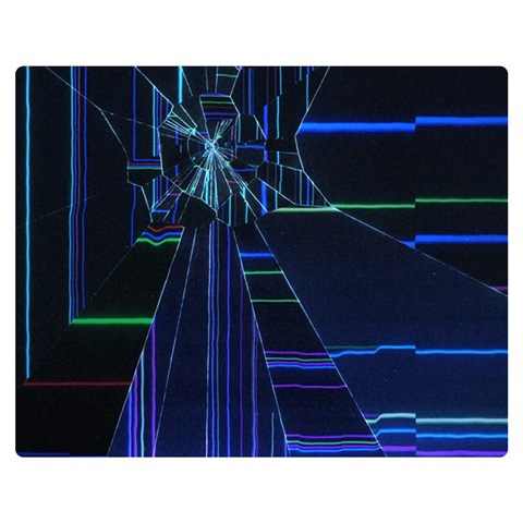 Screen Glitch Broken  Crack  Fracture  Glass Pattern One Side Premium Plush Fleece Blanket (Medium) from ArtsNow.com 60 x50  Blanket Front