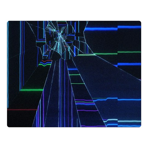 Screen Glitch Broken  Crack  Fracture  Glass Pattern One Side Premium Plush Fleece Blanket (Large) from ArtsNow.com 80 x60  Blanket Front