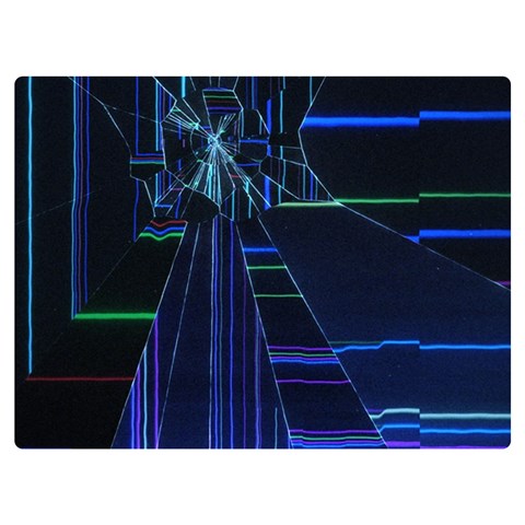 Screen Glitch Broken  Crack  Fracture  Glass Pattern One Side Premium Plush Fleece Blanket (Extra Small) from ArtsNow.com 40 x30  Blanket Front