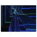 Screen Glitch Broken  Crack  Fracture  Glass Pattern One Side Premium Plush Fleece Blanket (Extra Small)