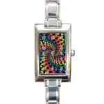 Deadhead Bears Band  Colorsdead Head Grateful Dead Pattern Rectangle Italian Charm Watch