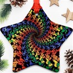 Deadhead Bears Band  Colorsdead Head Grateful Dead Pattern Ornament (Star)