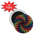 Deadhead Bears Band  Colorsdead Head Grateful Dead Pattern 1.75  Magnets (10 pack) 