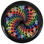 Deadhead Bears Band  Colorsdead Head Grateful Dead Pattern Wall Clock (Black)