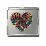 Deadhead Bears Band  Colorsdead Head Grateful Dead Pattern Mega Link Heart Italian Charm (18mm)