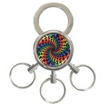 Deadhead Bears Band  Colorsdead Head Grateful Dead Pattern 3-Ring Key Chain