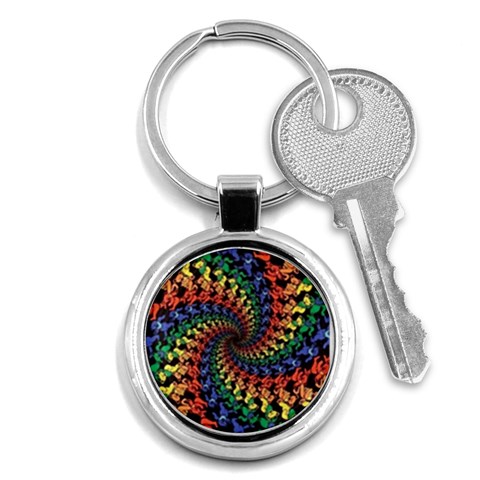 Deadhead Bears Band  Colorsdead Head Grateful Dead Pattern Key Chain (Round) from ArtsNow.com Front