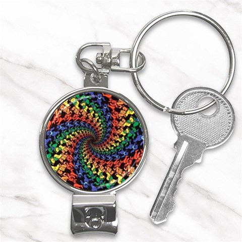 Deadhead Bears Band  Colorsdead Head Grateful Dead Pattern Nail Clippers Key Chain from ArtsNow.com Front