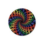 Deadhead Bears Band  Colorsdead Head Grateful Dead Pattern Rubber Round Coaster (4 pack)