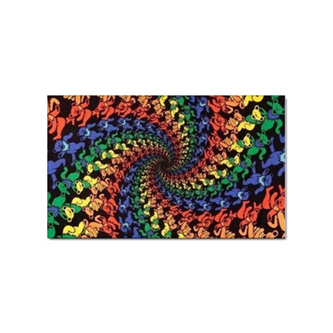 Deadhead Bears Band  Colorsdead Head Grateful Dead Pattern Sticker (Rectangular) from ArtsNow.com Front