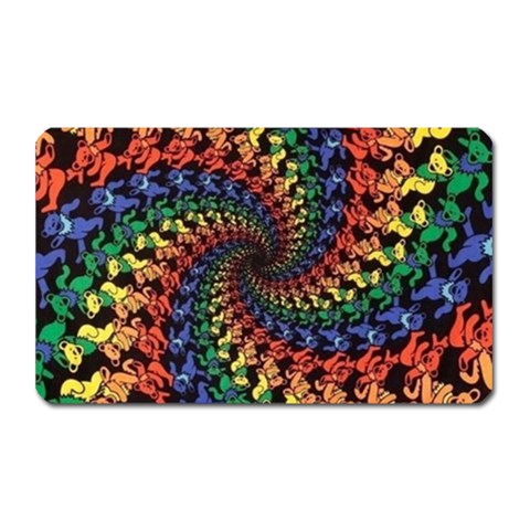 Deadhead Bears Band  Colorsdead Head Grateful Dead Pattern Magnet (Rectangular) from ArtsNow.com Front