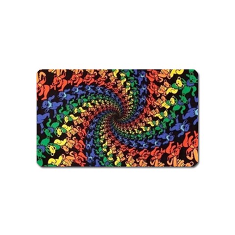 Deadhead Bears Band  Colorsdead Head Grateful Dead Pattern Magnet (Name Card) from ArtsNow.com Front