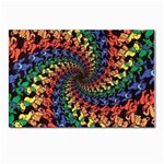 Deadhead Bears Band  Colorsdead Head Grateful Dead Pattern Postcard 4 x 6  (Pkg of 10)