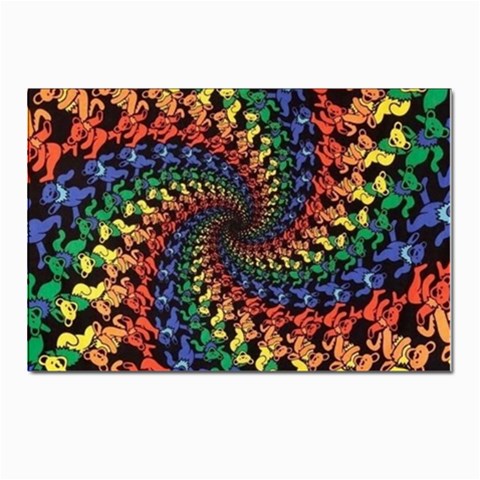 Deadhead Bears Band  Colorsdead Head Grateful Dead Pattern Postcards 5  x 7  (Pkg of 10) from ArtsNow.com Front
