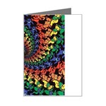 Deadhead Bears Band  Colorsdead Head Grateful Dead Pattern Mini Greeting Card