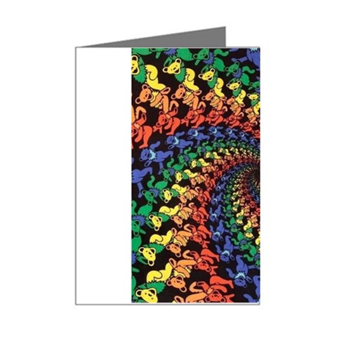 Deadhead Bears Band  Colorsdead Head Grateful Dead Pattern Mini Greeting Cards (Pkg of 8) from ArtsNow.com Right