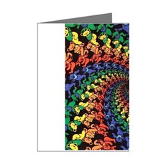 Deadhead Bears Band  Colorsdead Head Grateful Dead Pattern Mini Greeting Cards (Pkg of 8) from ArtsNow.com Right