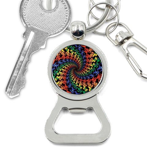 Deadhead Bears Band  Colorsdead Head Grateful Dead Pattern Bottle Opener Key Chain from ArtsNow.com Front