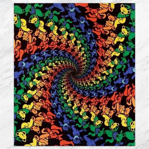 Deadhead Bears Band  Colorsdead Head Grateful Dead Pattern Canvas 8  x 10  from ArtsNow.com 8.15 x9.66  Canvas - 1