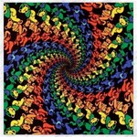 Deadhead Bears Band  Colorsdead Head Grateful Dead Pattern Canvas 12  x 12 