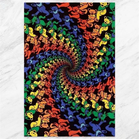 Deadhead Bears Band  Colorsdead Head Grateful Dead Pattern Canvas 12  x 18  from ArtsNow.com 11.88 x17.36  Canvas - 1