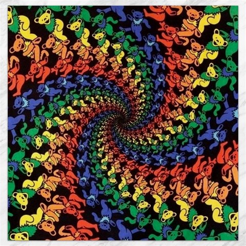 Deadhead Bears Band  Colorsdead Head Grateful Dead Pattern Canvas 16  x 16  from ArtsNow.com 15.2 x15.41  Canvas - 1
