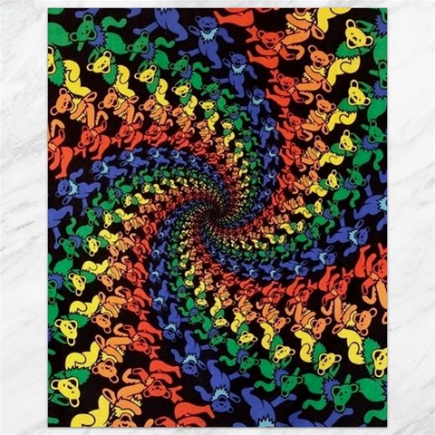 Deadhead Bears Band  Colorsdead Head Grateful Dead Pattern Canvas 16  x 20  from ArtsNow.com 15.75 x19.29  Canvas - 1