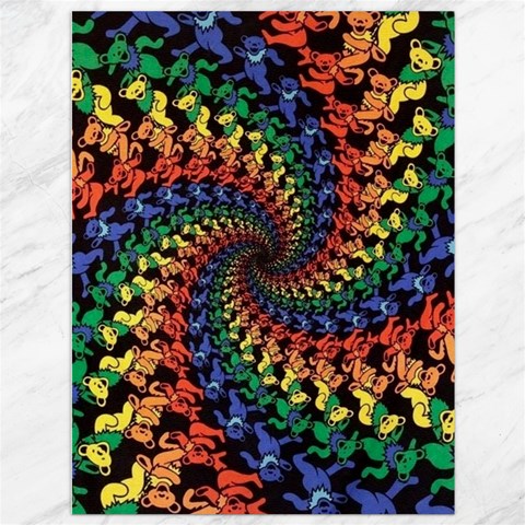 Deadhead Bears Band  Colorsdead Head Grateful Dead Pattern Canvas 36  x 48  from ArtsNow.com 35.26 x46.15  Canvas - 1