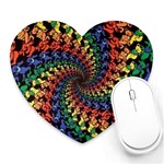 Deadhead Bears Band  Colorsdead Head Grateful Dead Pattern Heart Mousepad