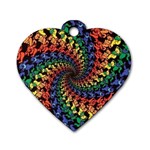 Deadhead Bears Band  Colorsdead Head Grateful Dead Pattern Dog Tag Heart (One Side)