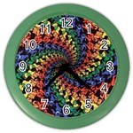 Deadhead Bears Band  Colorsdead Head Grateful Dead Pattern Color Wall Clock