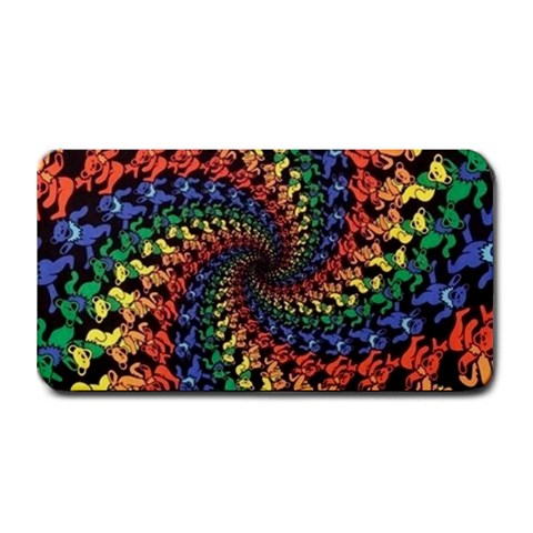 Deadhead Bears Band  Colorsdead Head Grateful Dead Pattern Medium Bar Mat from ArtsNow.com 16 x8.5  Bar Mat