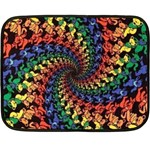 Deadhead Bears Band  Colorsdead Head Grateful Dead Pattern One Side Fleece Blanket (Mini)