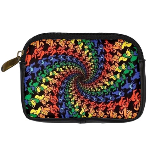 Deadhead Bears Band  Colorsdead Head Grateful Dead Pattern Digital Camera Leather Case from ArtsNow.com Front