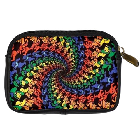 Deadhead Bears Band  Colorsdead Head Grateful Dead Pattern Digital Camera Leather Case from ArtsNow.com Back