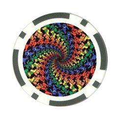 Deadhead Bears Band  Colorsdead Head Grateful Dead Pattern Poker Chip Card Guard (10 pack) from ArtsNow.com Front