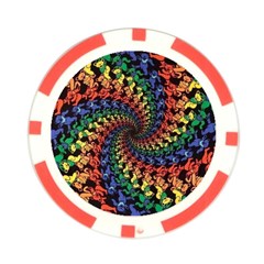 Deadhead Bears Band  Colorsdead Head Grateful Dead Pattern Poker Chip Card Guard (10 pack) from ArtsNow.com Front
