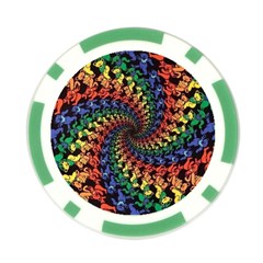 Deadhead Bears Band  Colorsdead Head Grateful Dead Pattern Poker Chip Card Guard (10 pack) from ArtsNow.com Front