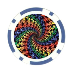 Deadhead Bears Band  Colorsdead Head Grateful Dead Pattern Poker Chip Card Guard (10 pack) from ArtsNow.com Front