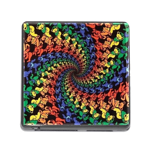 Deadhead Bears Band  Colorsdead Head Grateful Dead Pattern Memory Card Reader (Square 5 Slot) from ArtsNow.com Front