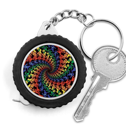 Deadhead Bears Band  Colorsdead Head Grateful Dead Pattern Measuring Tape from ArtsNow.com Front