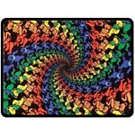 Deadhead Bears Band  Colorsdead Head Grateful Dead Pattern One Side Fleece Blanket (Large)