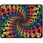 Deadhead Bears Band  Colorsdead Head Grateful Dead Pattern One Side Fleece Blanket (Medium)