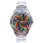 Deadhead Bears Band  Colorsdead Head Grateful Dead Pattern Stainless Steel Analogue Watch