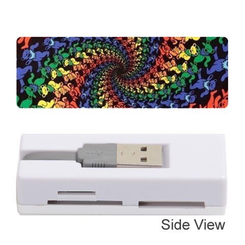 Deadhead Bears Band  Colorsdead Head Grateful Dead Pattern Memory Card Reader (Stick) from ArtsNow.com Front
