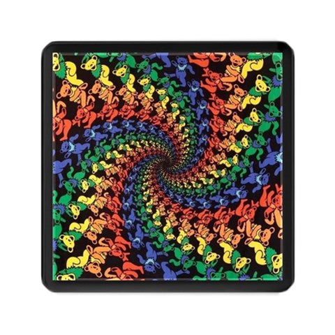 Deadhead Bears Band  Colorsdead Head Grateful Dead Pattern Memory Card Reader (Square) from ArtsNow.com Front