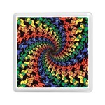 Deadhead Bears Band  Colorsdead Head Grateful Dead Pattern Memory Card Reader (Square)